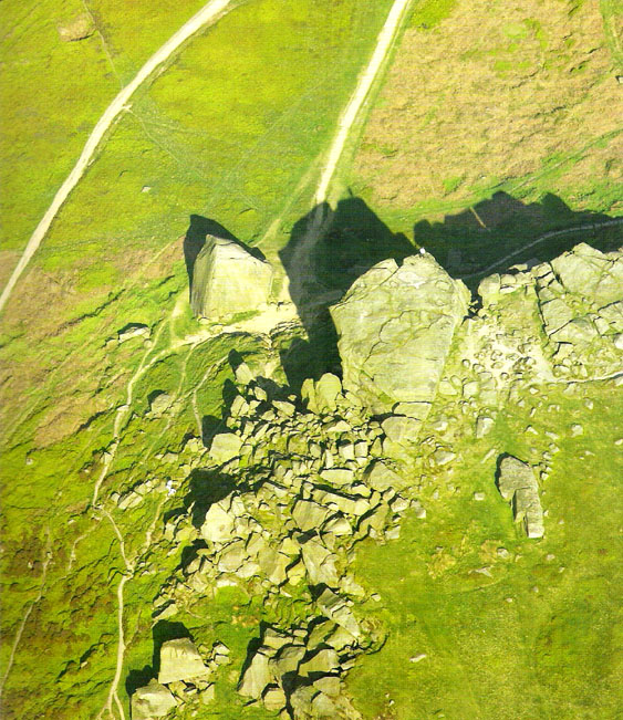 Cow & Calf Rocks from above - thanks to Jason Hawke's superb 'Yorkshire from the Air'