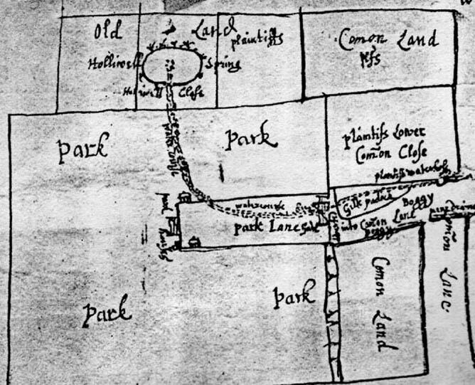 Old map showing Eccleshill's Holy Well