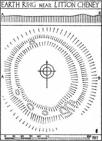 Lay-out of the circular remains, by O.G.S. Crawford