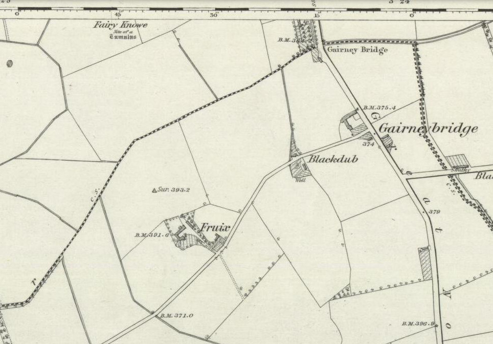 1856 OS-map, showing "site of" the old tumulus