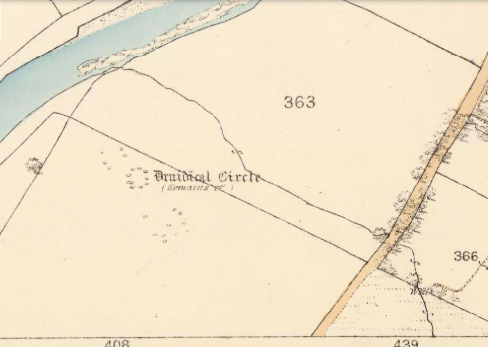 Loupin Stanes on 1862 map