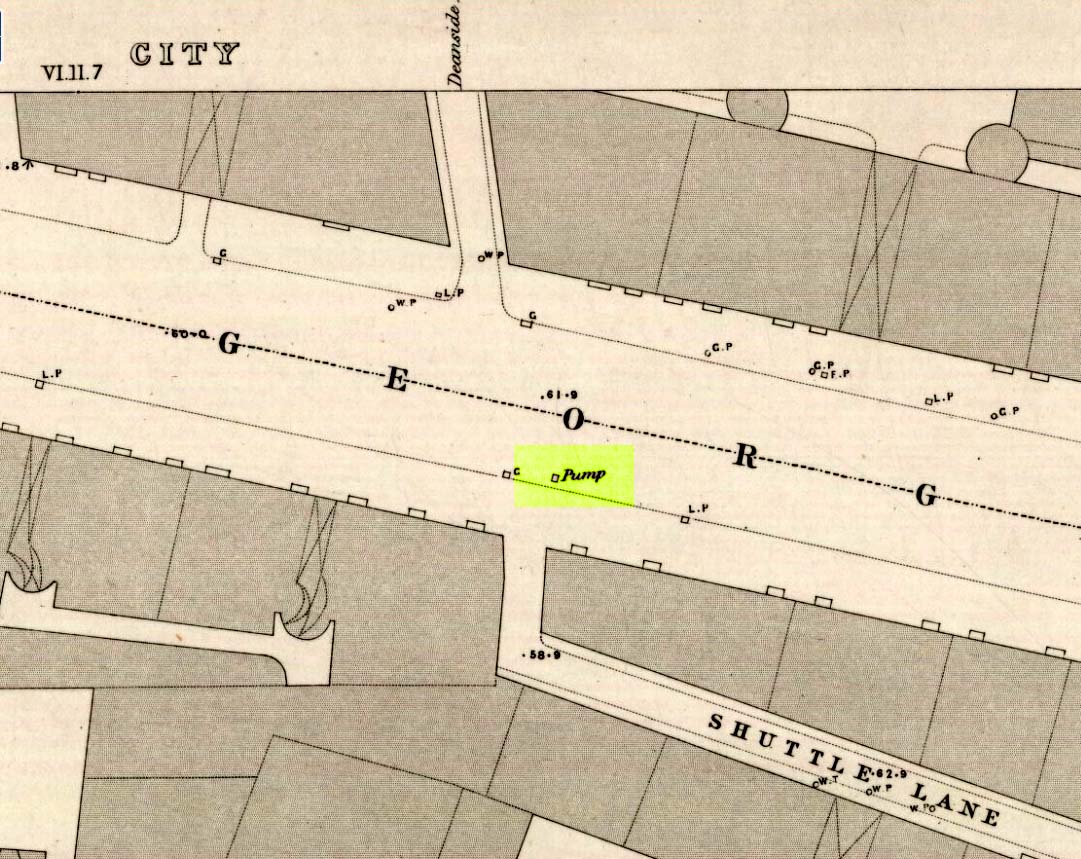 Probable site of Deanside Well, 1857