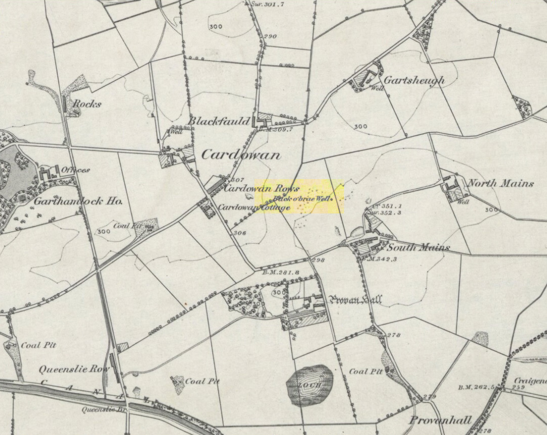 Site location on 1864 map