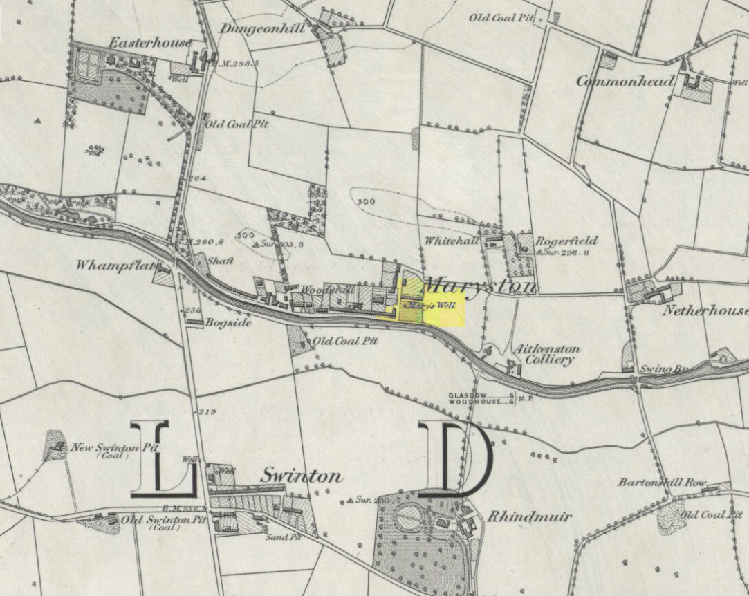 Mary's Well on 1864 OS-map