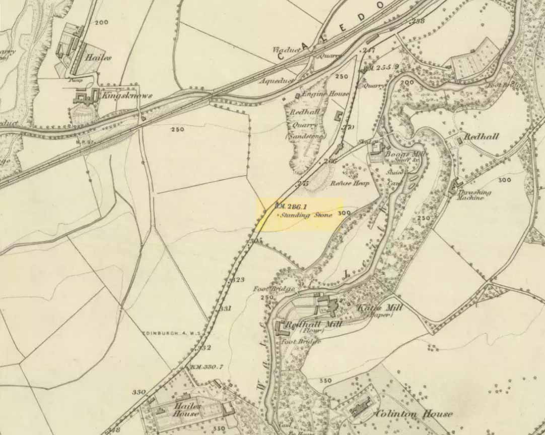 Cloven Stone on 1855 map