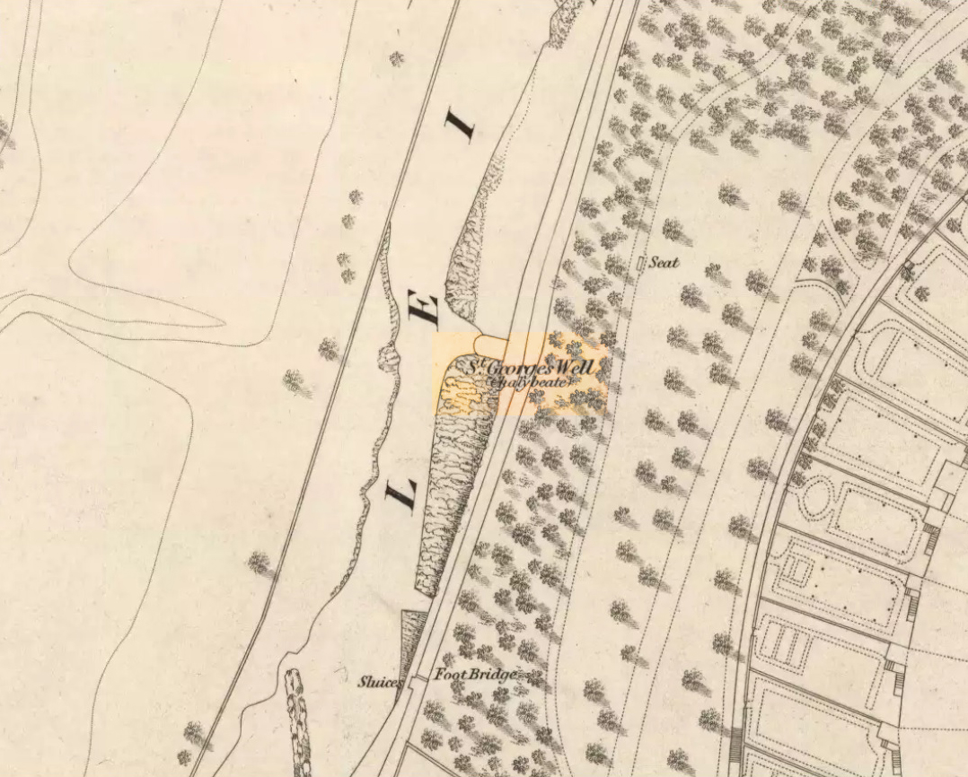 St George's Well on 1851 map