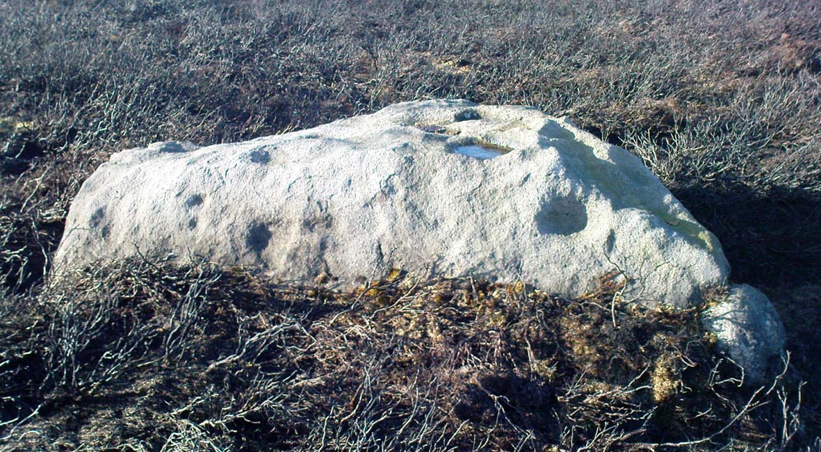 Green Crag Top Stone, looking north