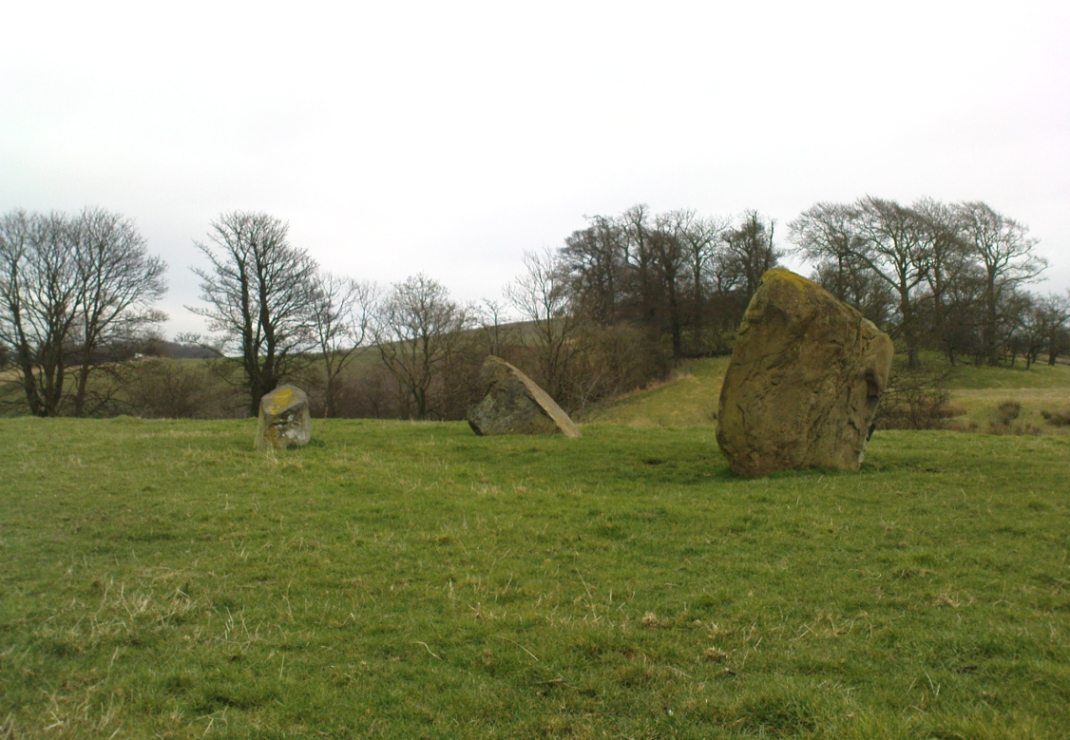 The triangle of standing stones