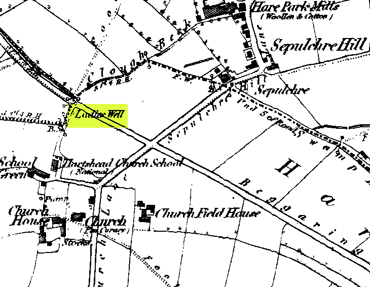 Ladies Well on the 1852 map