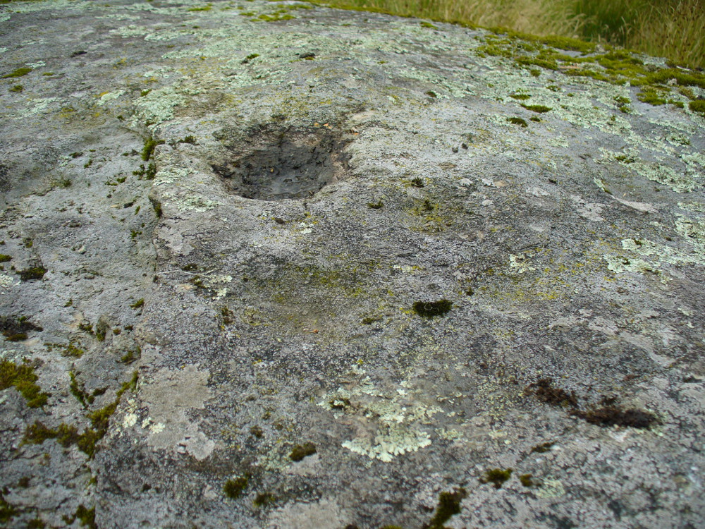 Cupmarks on top of the rock