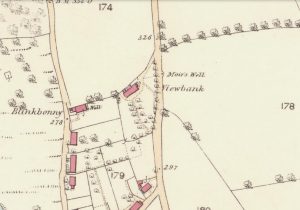 Moirs Well on 1866 OS-map
