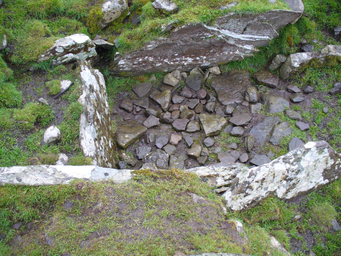Looking down into the main cist